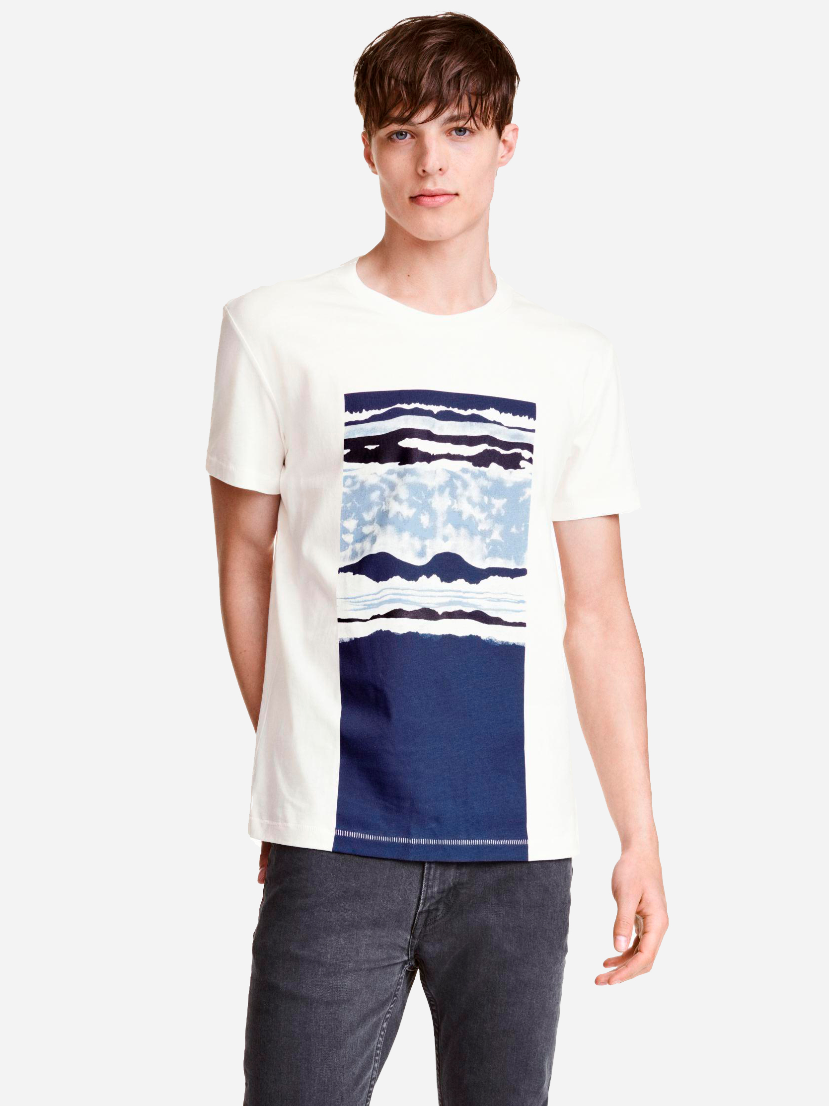 

Футболка H&M 4109424-AAPT S Белая