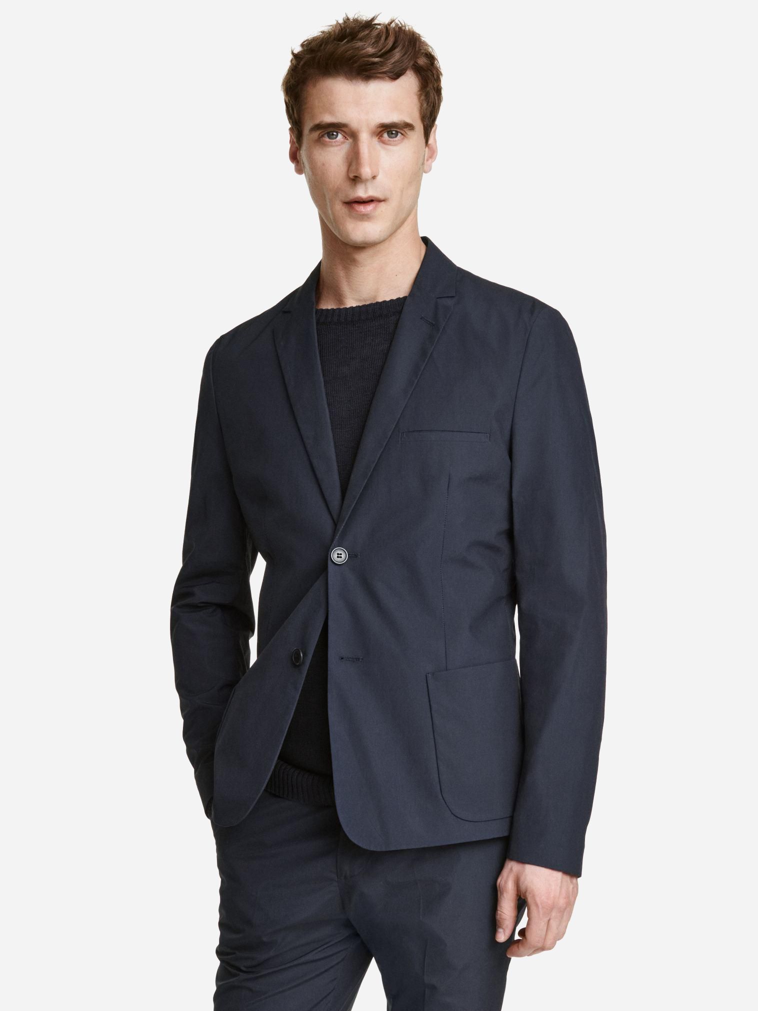 

Пиджак H&M 3672933-AAQJ 54 Темно-синий