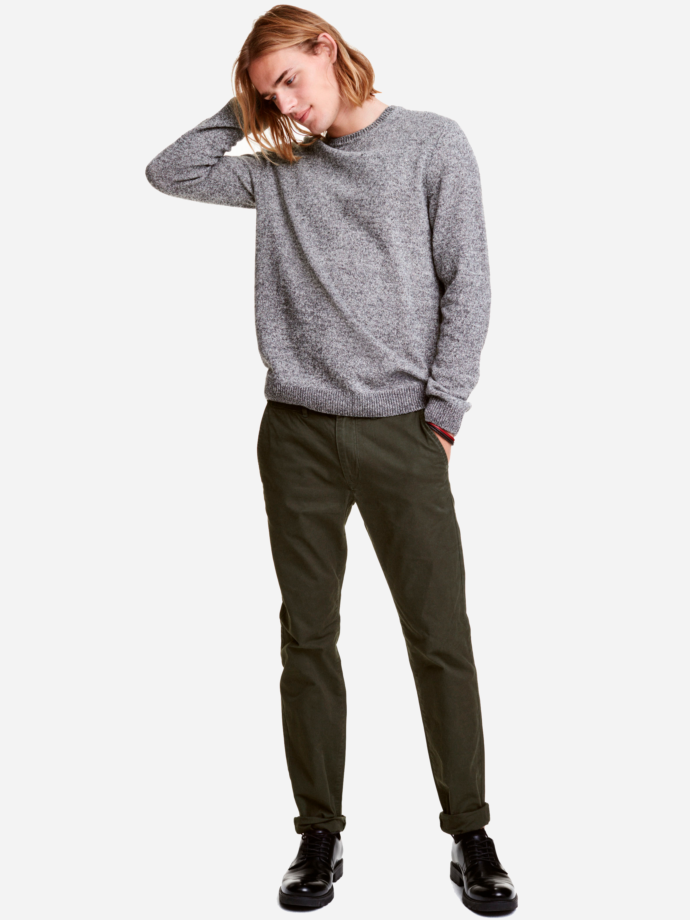 

Брюки H&M 3496375-ABTE 28 Болотные