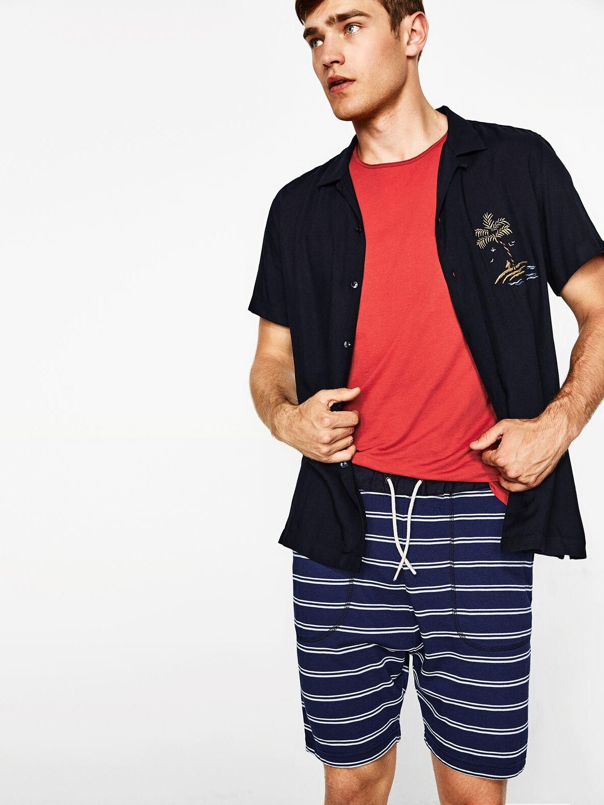 

Шорты Zara 0706/458/401-AARY M Синие с белым