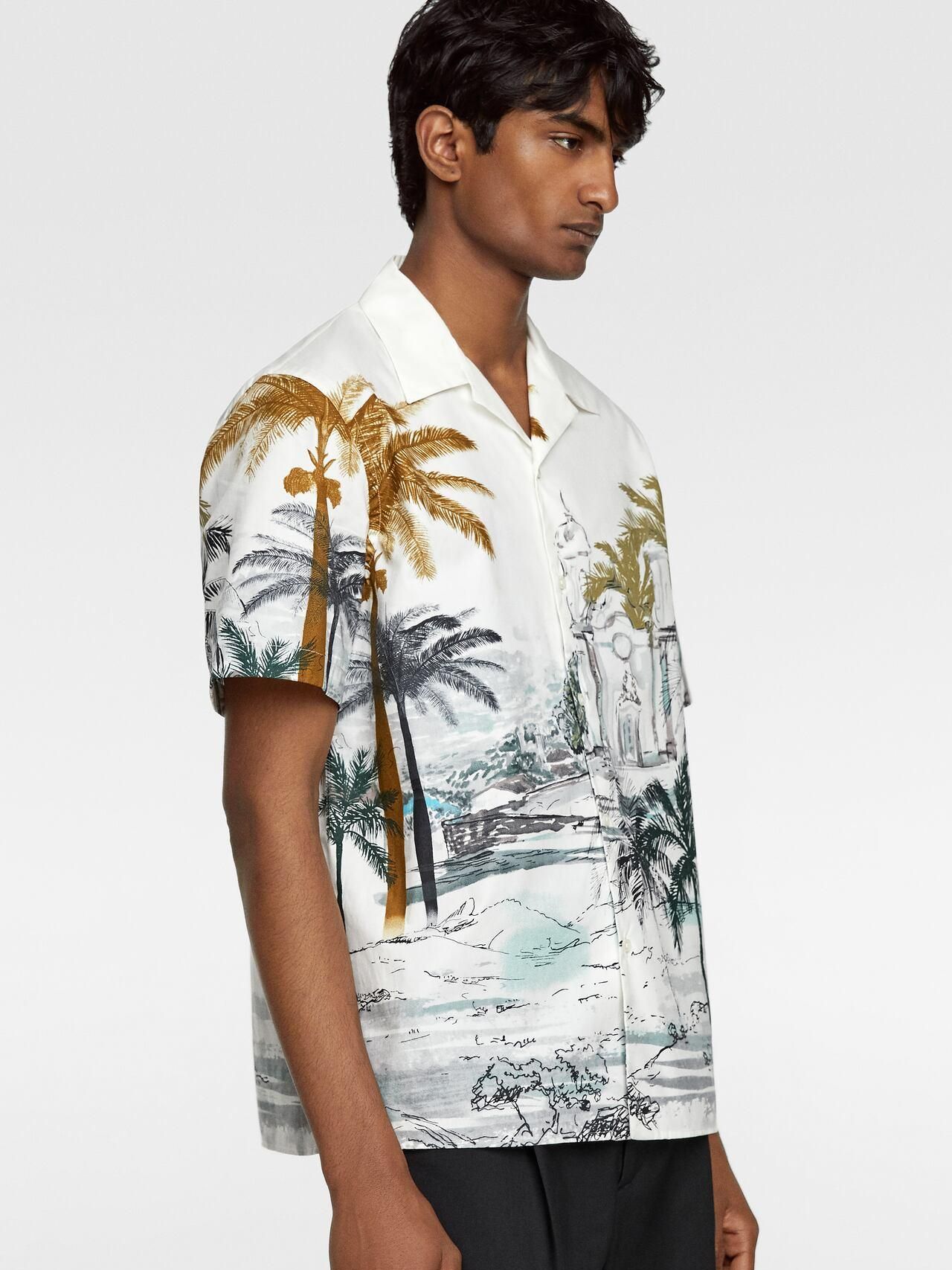 

Рубашка Zara 0072/259/250-ACKW M Молочная в узоры