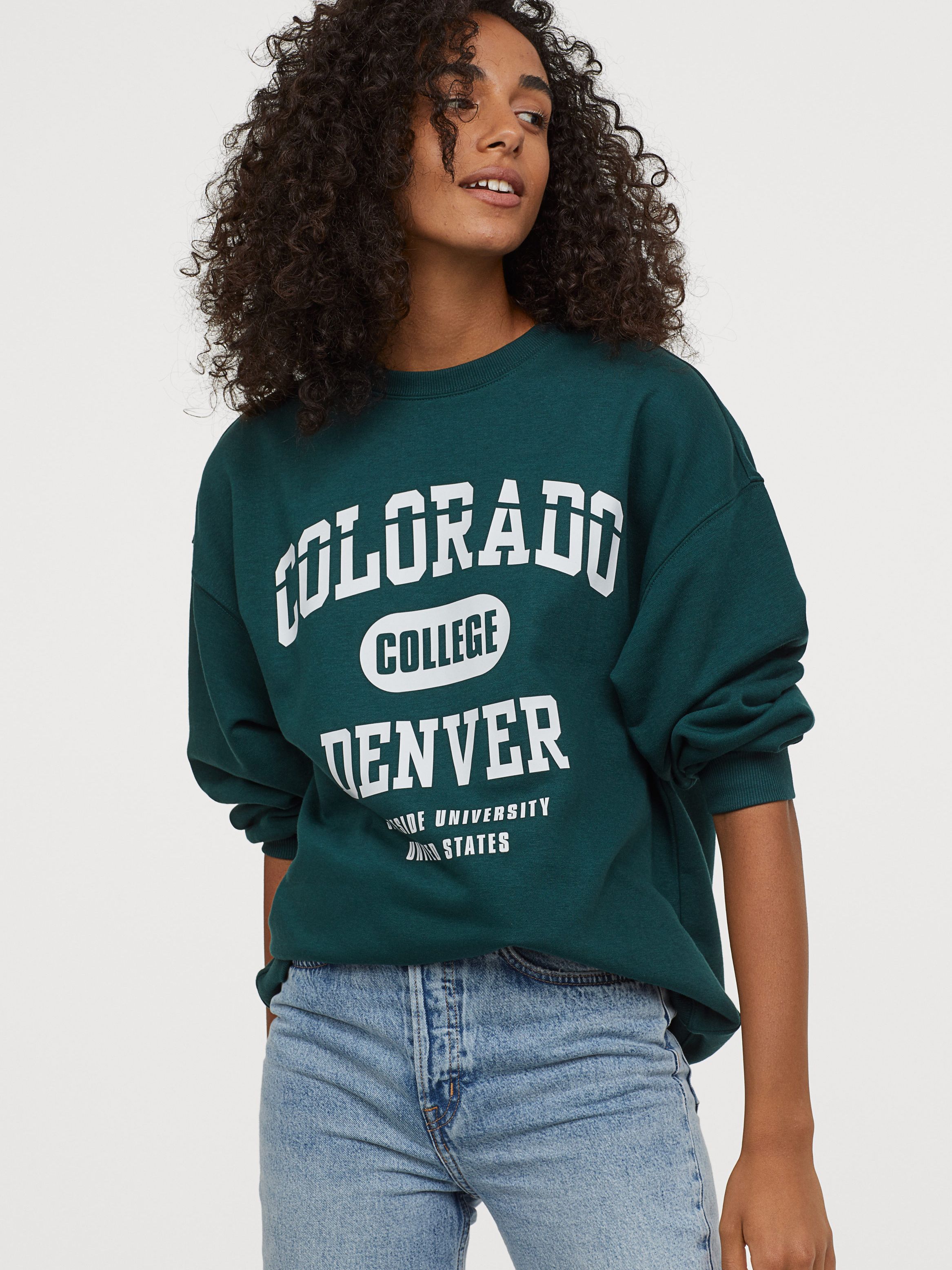 

Свитшот H&M 762261a92 XS Темно-зеленый