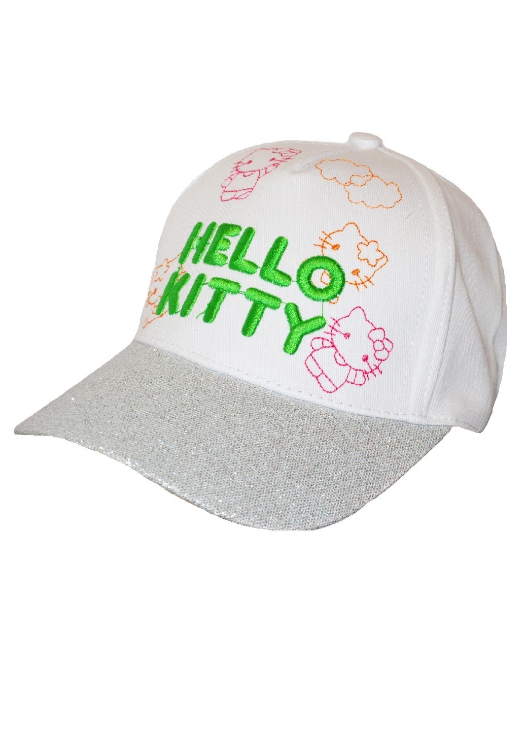 

Кепка детская на девочку с текстом hello kitty 54 см белая (YK-171-07)