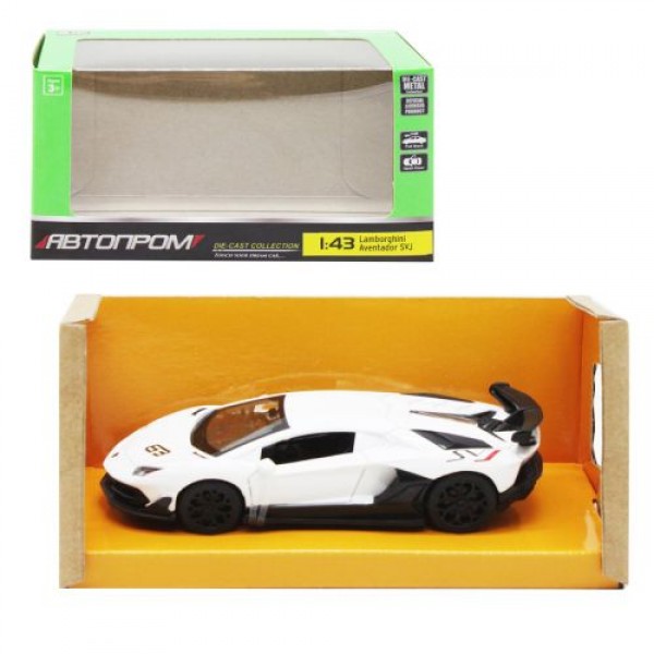 

Машинка металлическая "Lamborghini Aventador SVJ", белая 4338