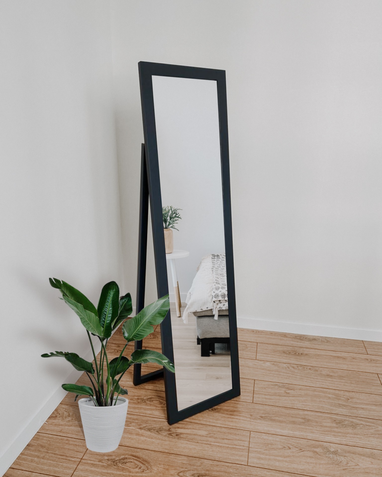 

Зеркало напольное в деревянной раме HomeDeco серый (графит) 150х50