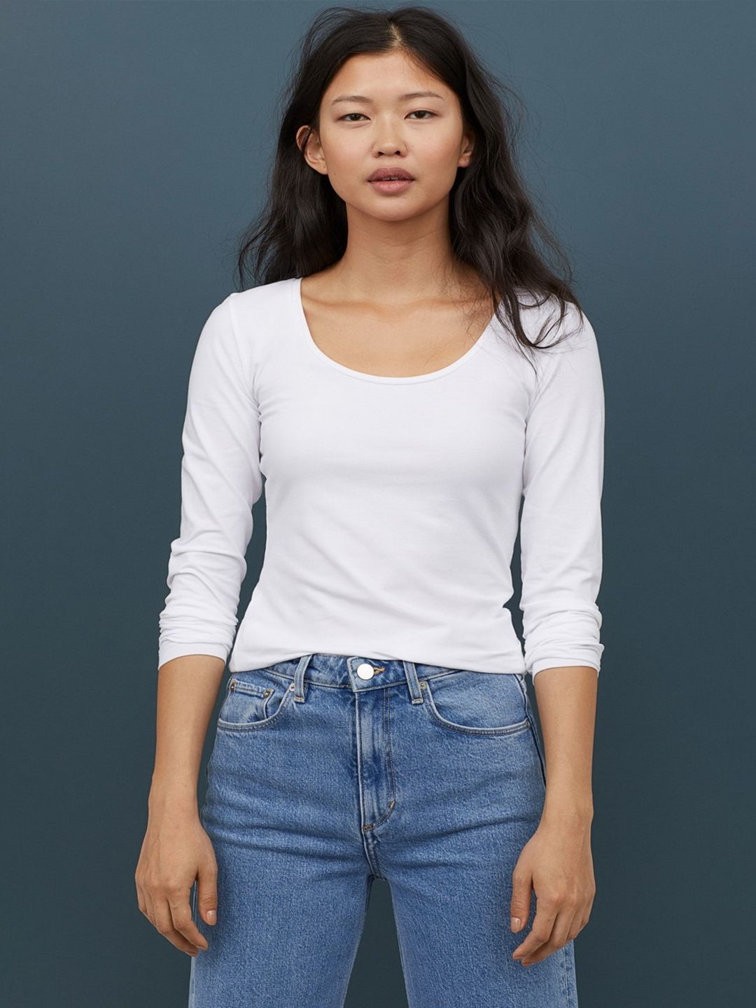 

Лонгслив H&M 824995a99 M Белый