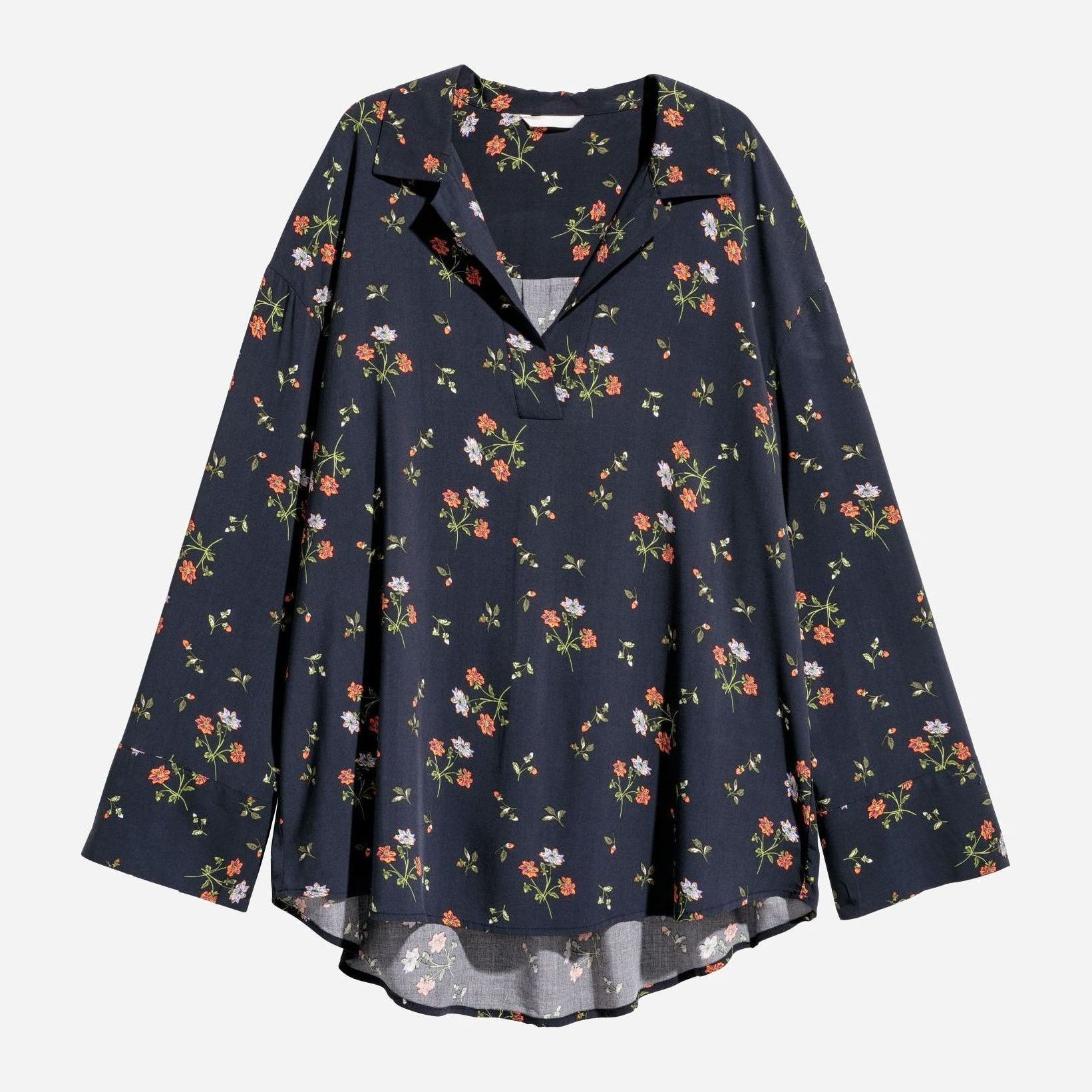 

Блузка H&M 634541001a99 S Темно-синяя