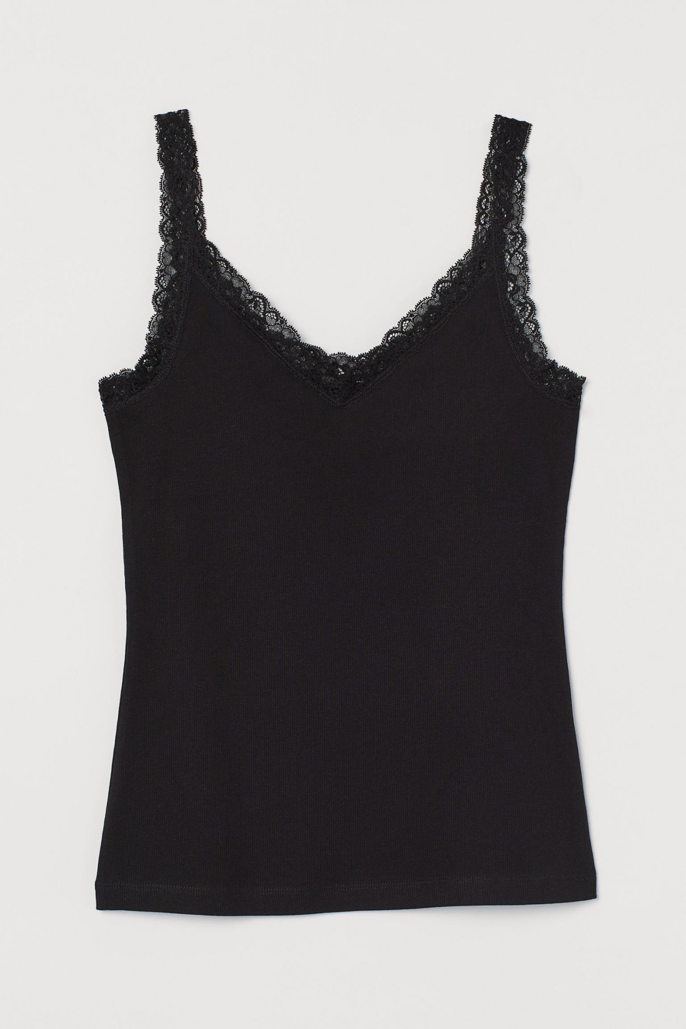 

Майка с кружевом H&M M черный 8327321sm