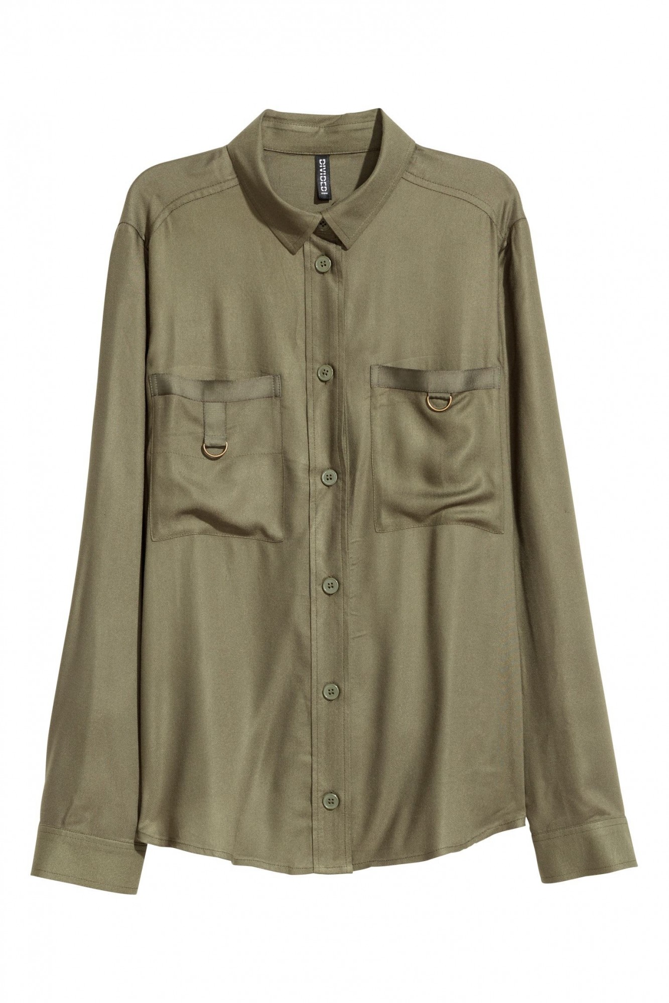 

Рубашка H&M 38 хаки 5420196RP12