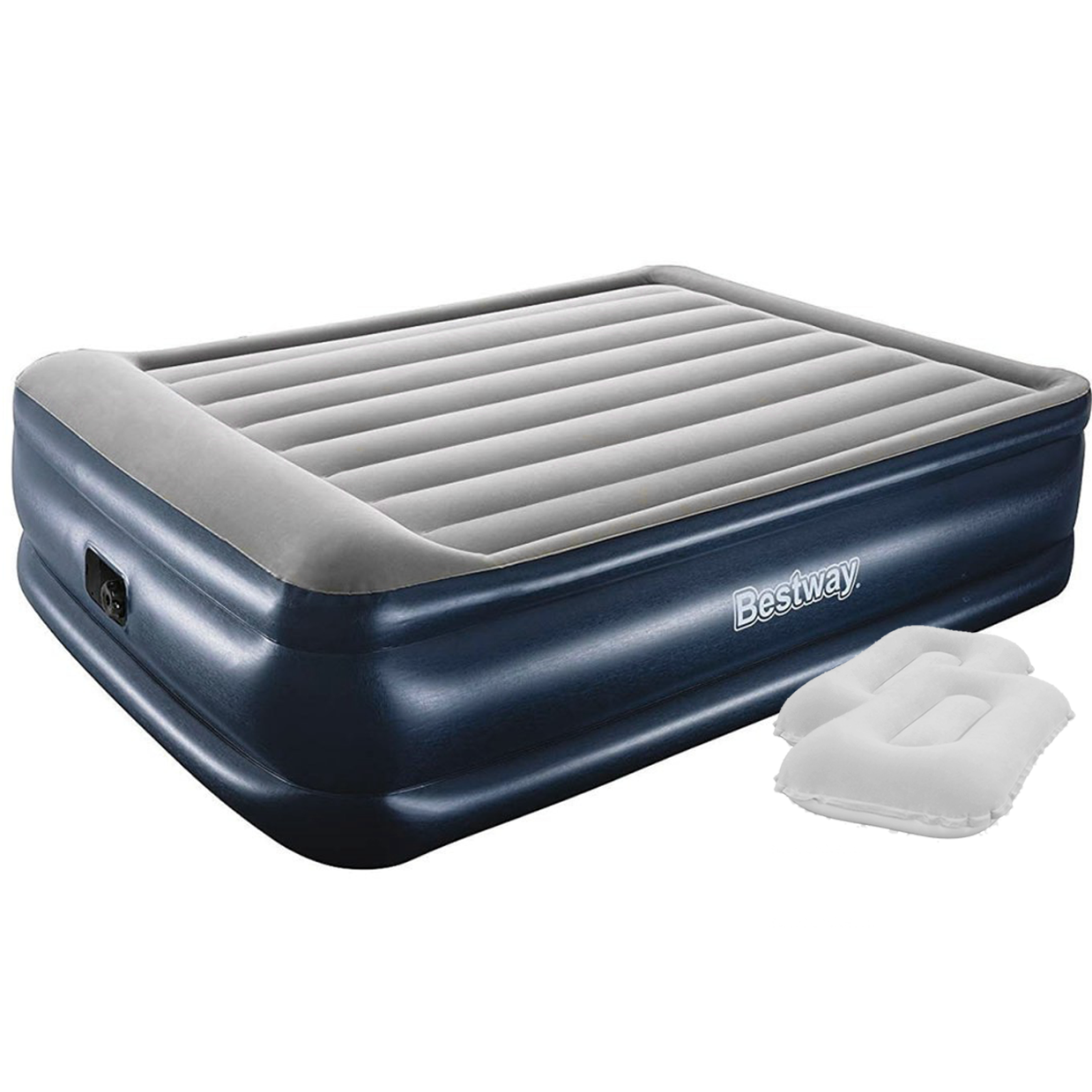 

Надувная кровать Bestway 67614-2, 152 х 203 х 51 см (152 х 203 х 56 см), встроенный электронасос, подушки. Двухспальная