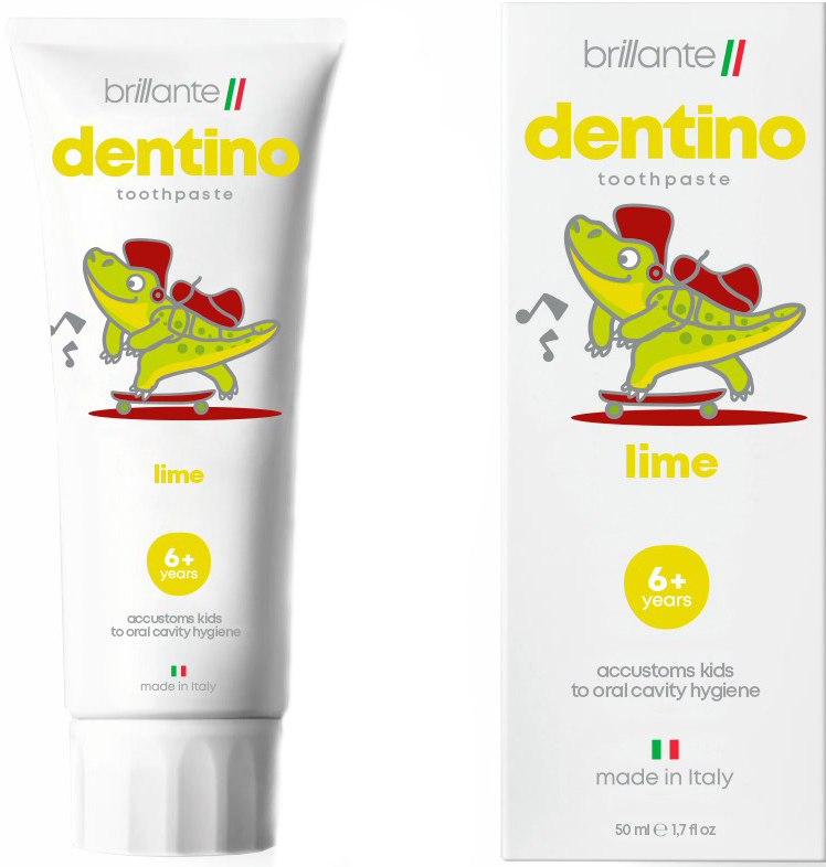 Зубная паста-гель Brillante Dentino Lime Junior 50 мл (8030009200363 ...