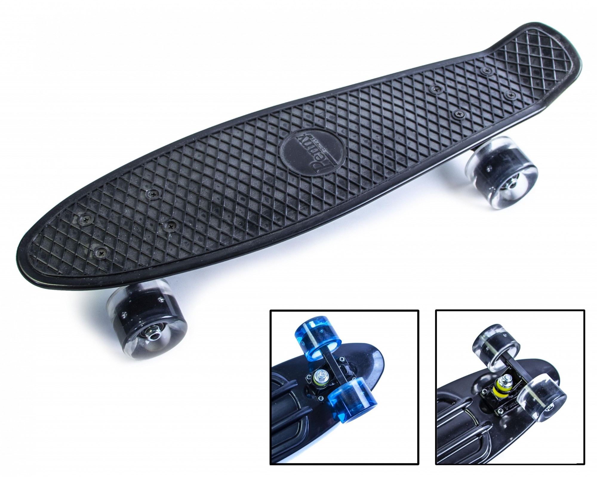 

Пенни борд (скейтборд) Penny Board "Fish" LED Wheel Black 2(1454088165)