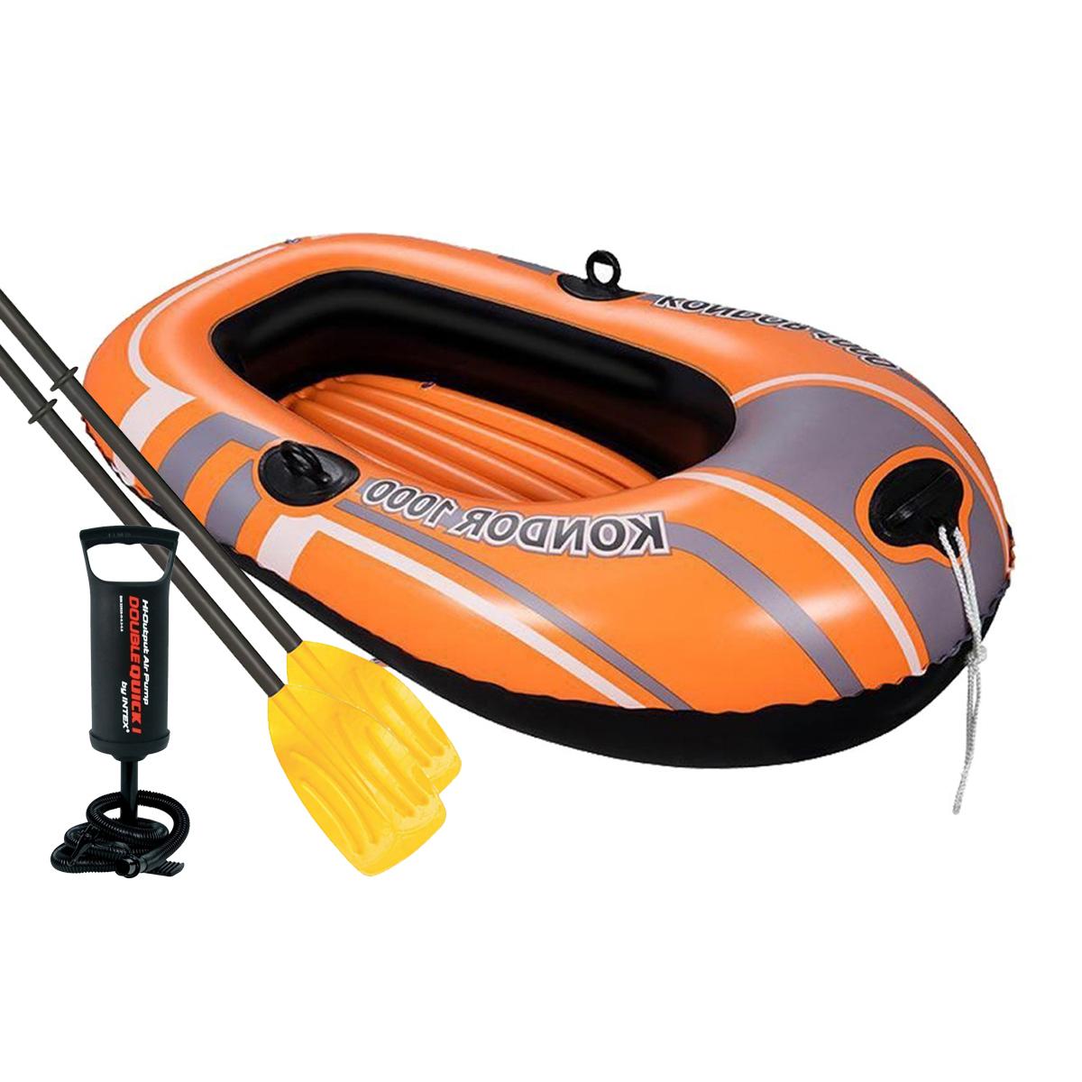

Одноместная надувная лодка Bestway 61099-2 NE, Kondor 1000 (Hydro Force), 145 х 84 см (весла, ручной насос). 2-х камерная