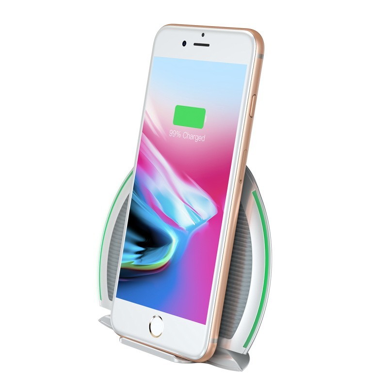 

Беспроводное зарядное устройство Baseus Foldable Multifunction Wireless Charger white+gray (WXZD-02)