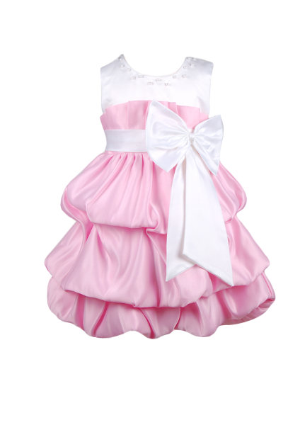 

Эффектное платье для девочки с бантом 2 года (87 см) 3027-light pink светло розовый цвет