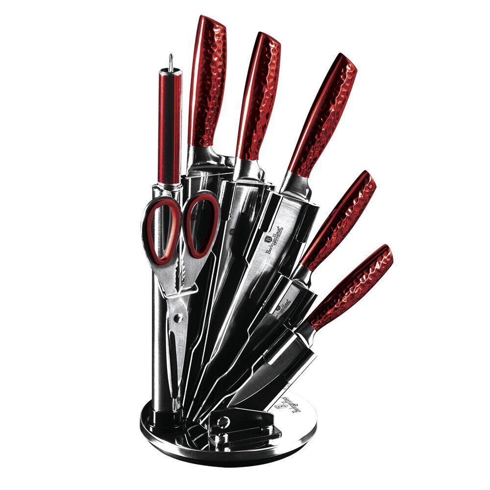 

Набор ножей на подставке 8 предметов Metallic Line Burgundy Edition Berlinger Haus BH-2459