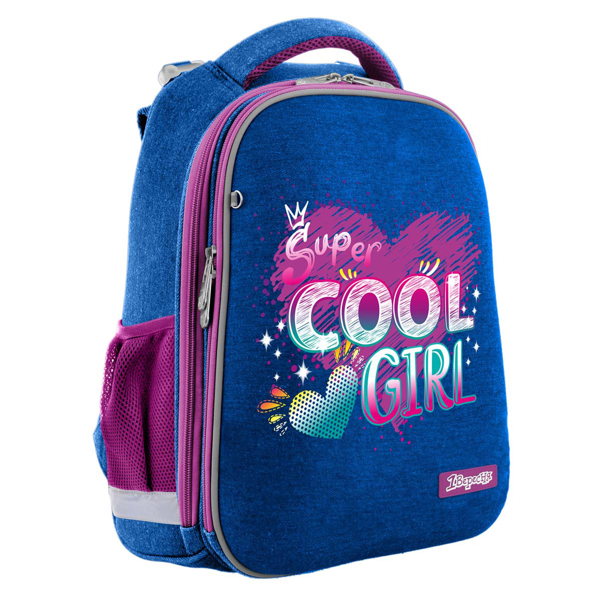 

Рюкзак школьный каркасный для девочки 6-9 лет 1Вересня Н-12 "Cool girl"
