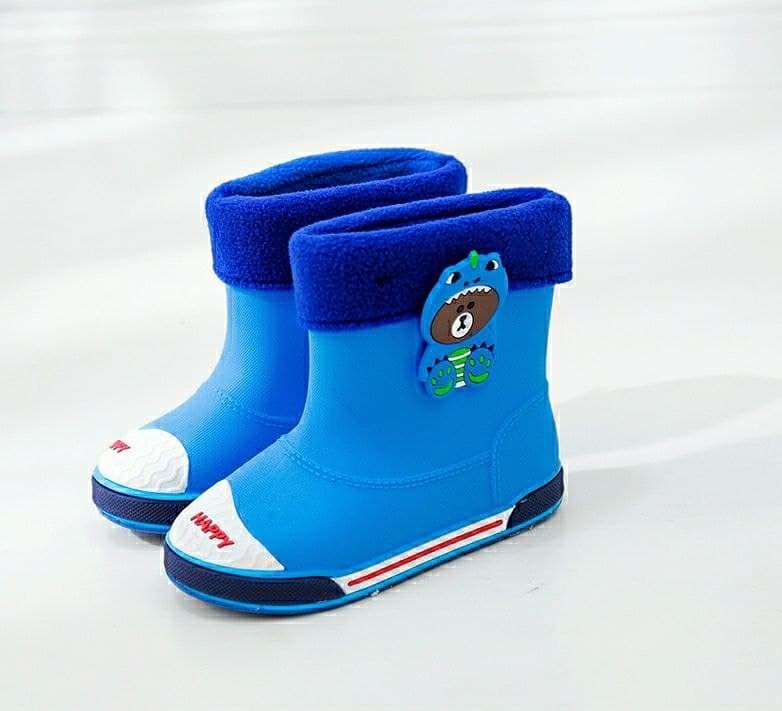 

Резиновые сапоги для мальчиков со съемным утеплителем No name 29(19) Голубые