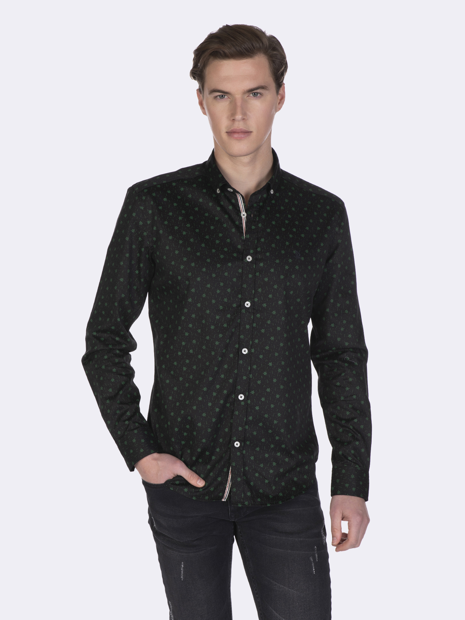 

Рубашка Giorgio di Mare Черный-зеленый  SGI466432, Рубашка Giorgio di Mare Черный-зеленый S SGI466432