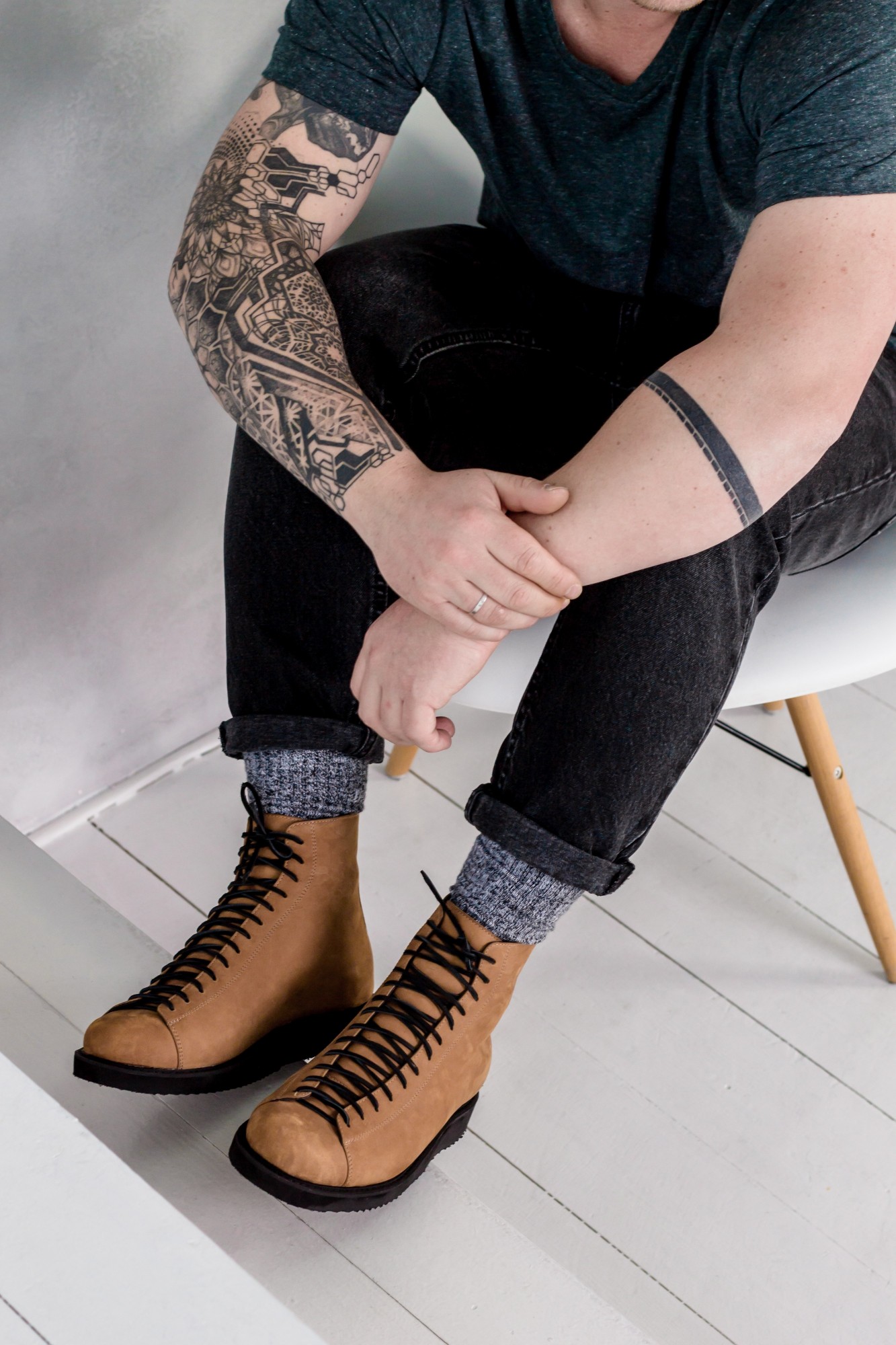 

Чоботи чоловічі YUP_FOOTWEAR Z001M, розмір 43, коричневі