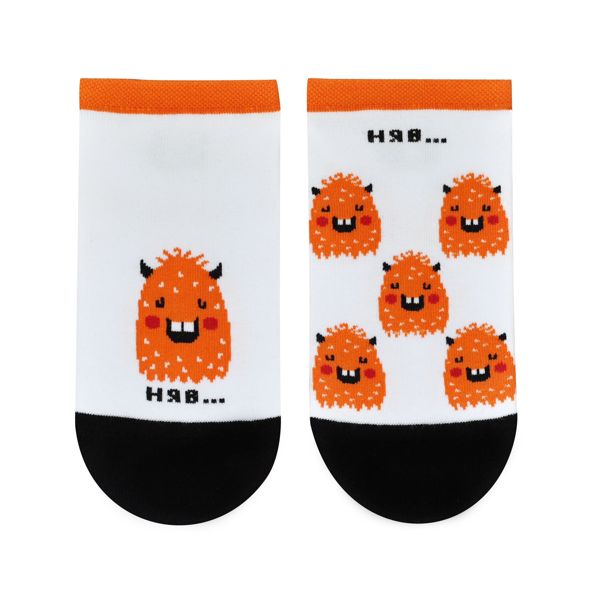 

Носки женские Premier Socks 53741 36-39 Бело/оранжевые "МОНСТРИК"