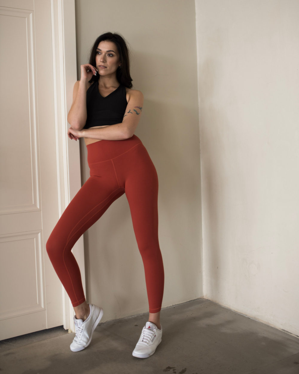 

Лосіни Lismina Tomato червоні з високою посадкою, спортивні L (L-100-072)