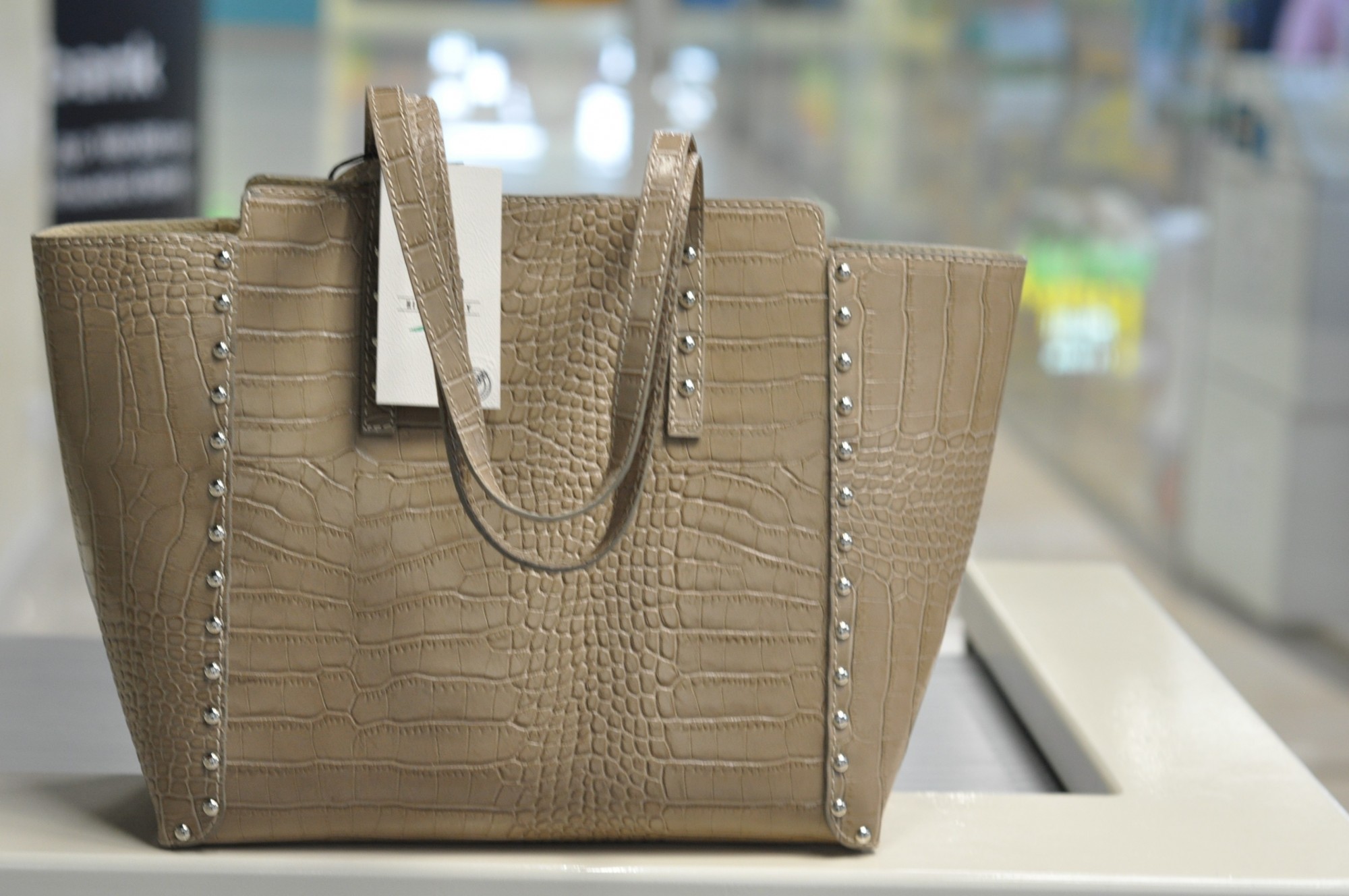 

Сумка женская кожаная шопер Italian bag таупе 10083