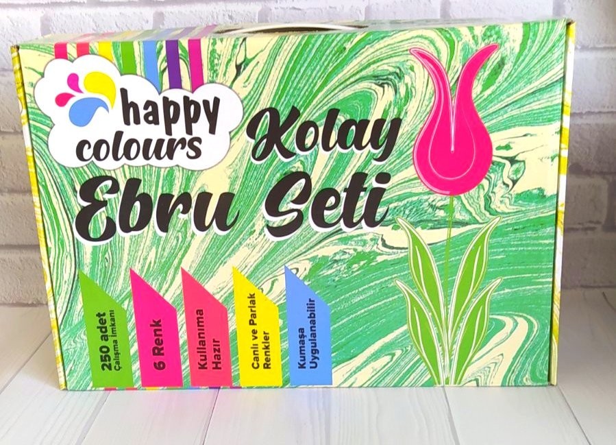 

Набор Happy Colours для рисования на воде в технике Эбру 6 цветов