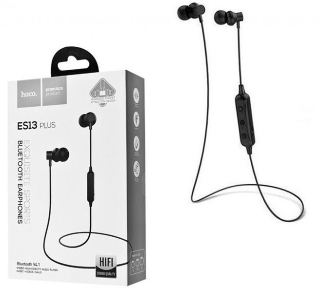 

Наушники беспроводные Hoco SPORT ES13 Вакуумные наушники Bluetooth 4.2 гарнитура с микрофоном Черные