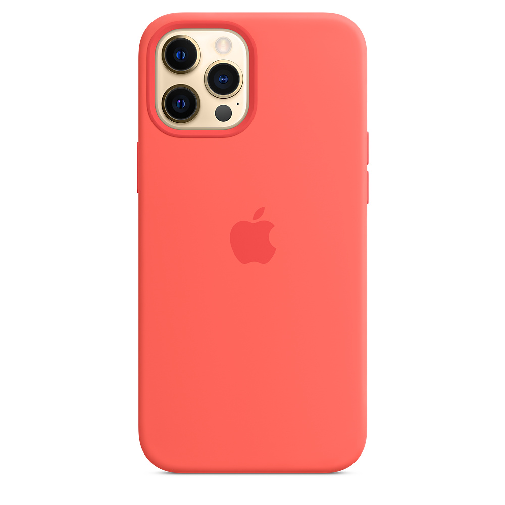 

Чехол iSpack Silicone Case для iPhone 12 Pro Max Pink Citrus with MagSafe OEM