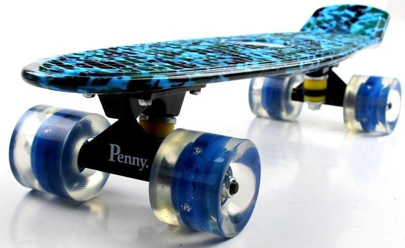 

Пенни борд (скейтборд) Penny Board "Fish" светящиеся колеса (CS-1755348644)