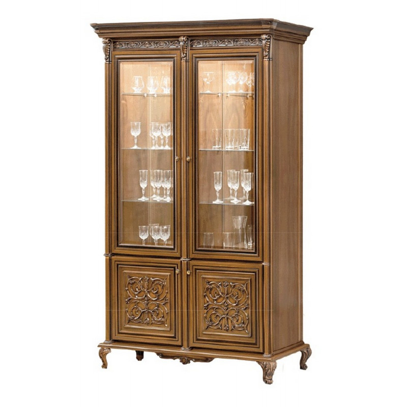 

Витрина 2Д Вар.1 в гостиную из ДСП и МДФ Тоскана-Лукка Скай