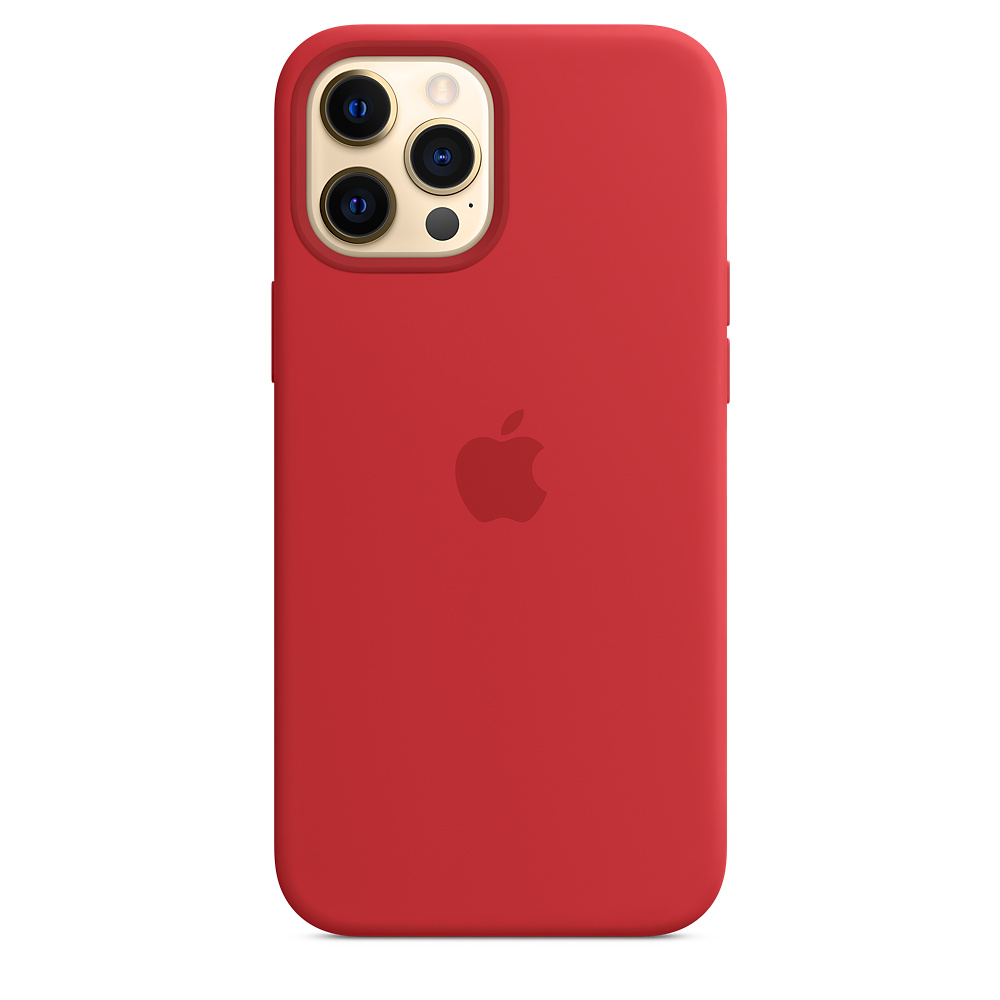 

Чехол iSpack Silicone Case для iPhone 12 Pro Max RED with MagSafe OEM