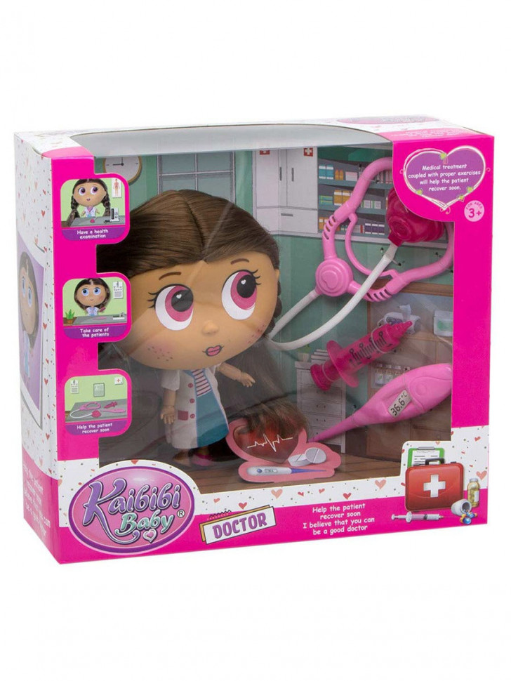 

Кукла-пупс Доктор Bambi BLD 287 с аксессуарами, розовый