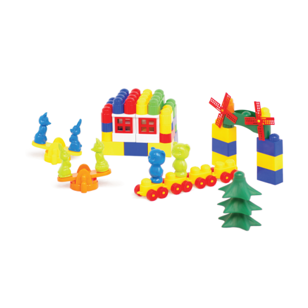 

Детский конструктор Мастер Блок №4 Colorplast 1-026, 74 детали