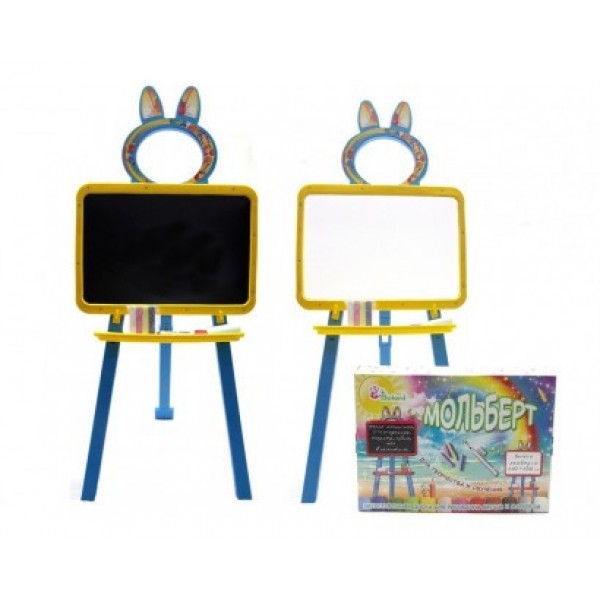 

Детская доска для рисования магнитная Doloni Toys 013777/1 желто-голубая