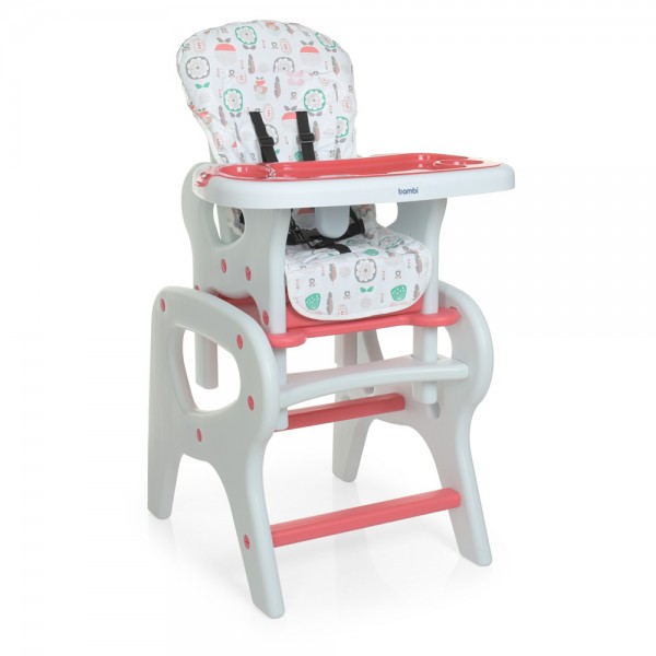 

Стульчик для кормления Bambi M 0816 Flowers Pink (BAM003426)