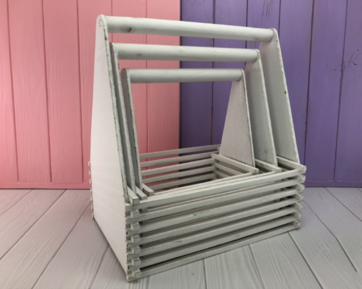 

Деревянная корзина Decsty "White wood"