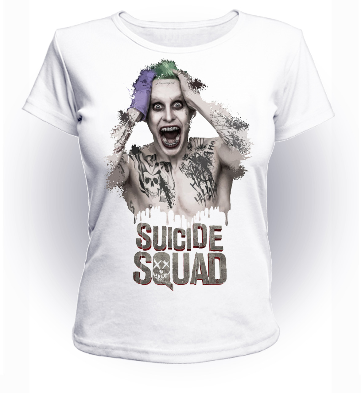 

Футболка GeekLand Отряд Самоубийц Suicide Squad Джокер в тату SS.01.054 (FU21SS.01.054/wom-XXL)