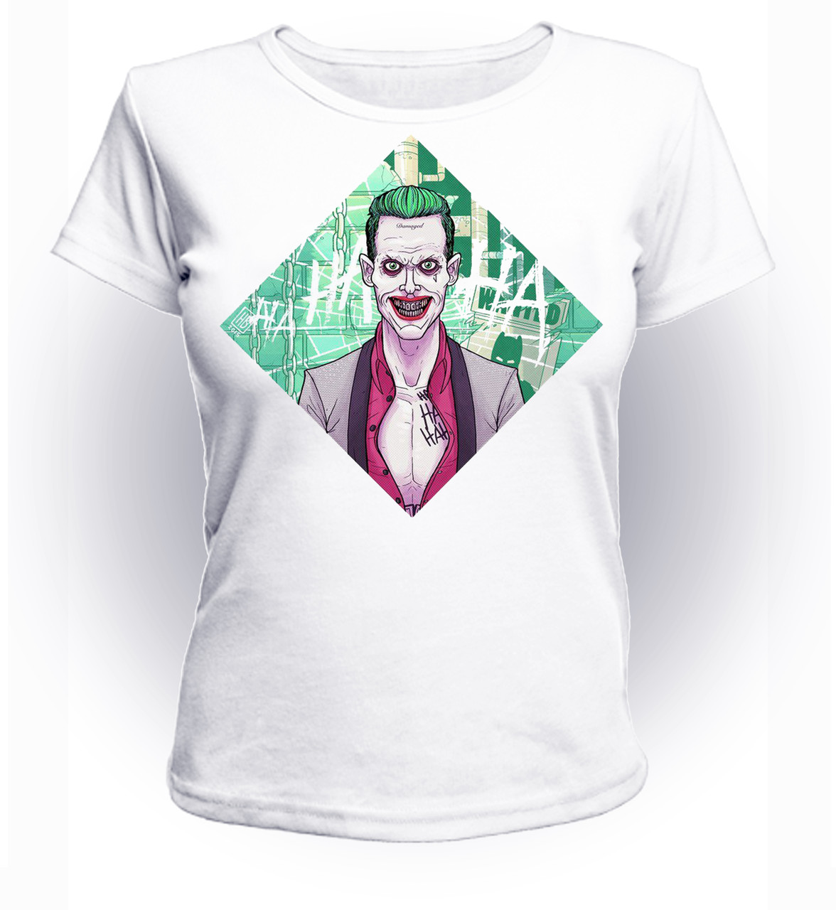 

Футболка GeekLand Отряд Самоубийц Suicide Squad New Joker Leto SS.01.042 (FU21SS.01.042/girl-152)