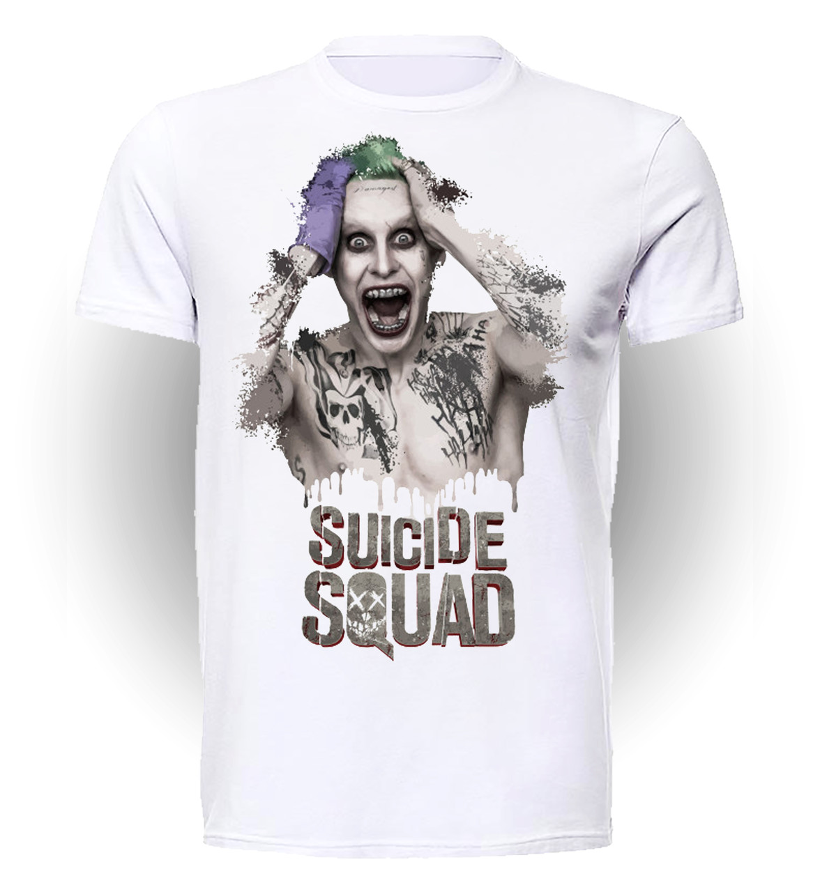 

Футболка GeekLand Отряд Самоубийц Suicide Squad Джокер в тату SS.01.054 (FU21SS.01.054/boy-176)