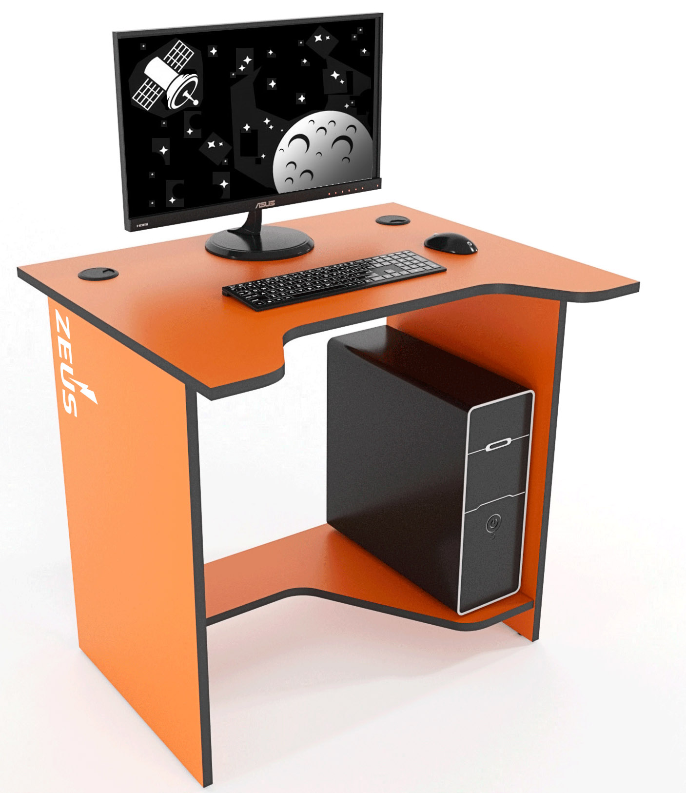 

Стол геймерский Zeus Sputnik оранжевый-черный SP-1
