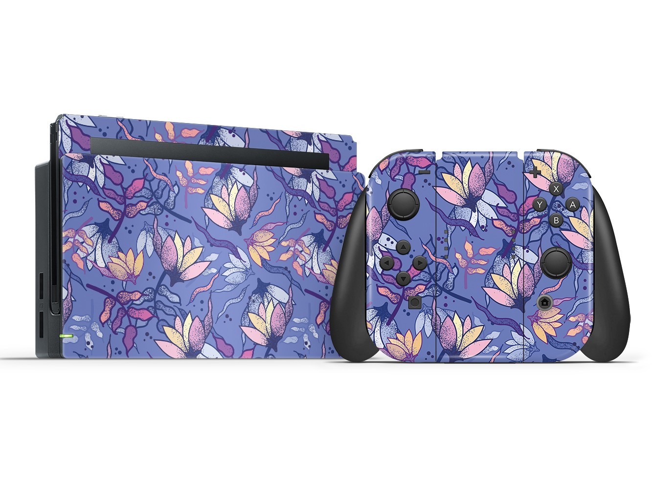 

Виниловые наклейки для Nintendo Switch Полный набор наклеек с цветочным принтом