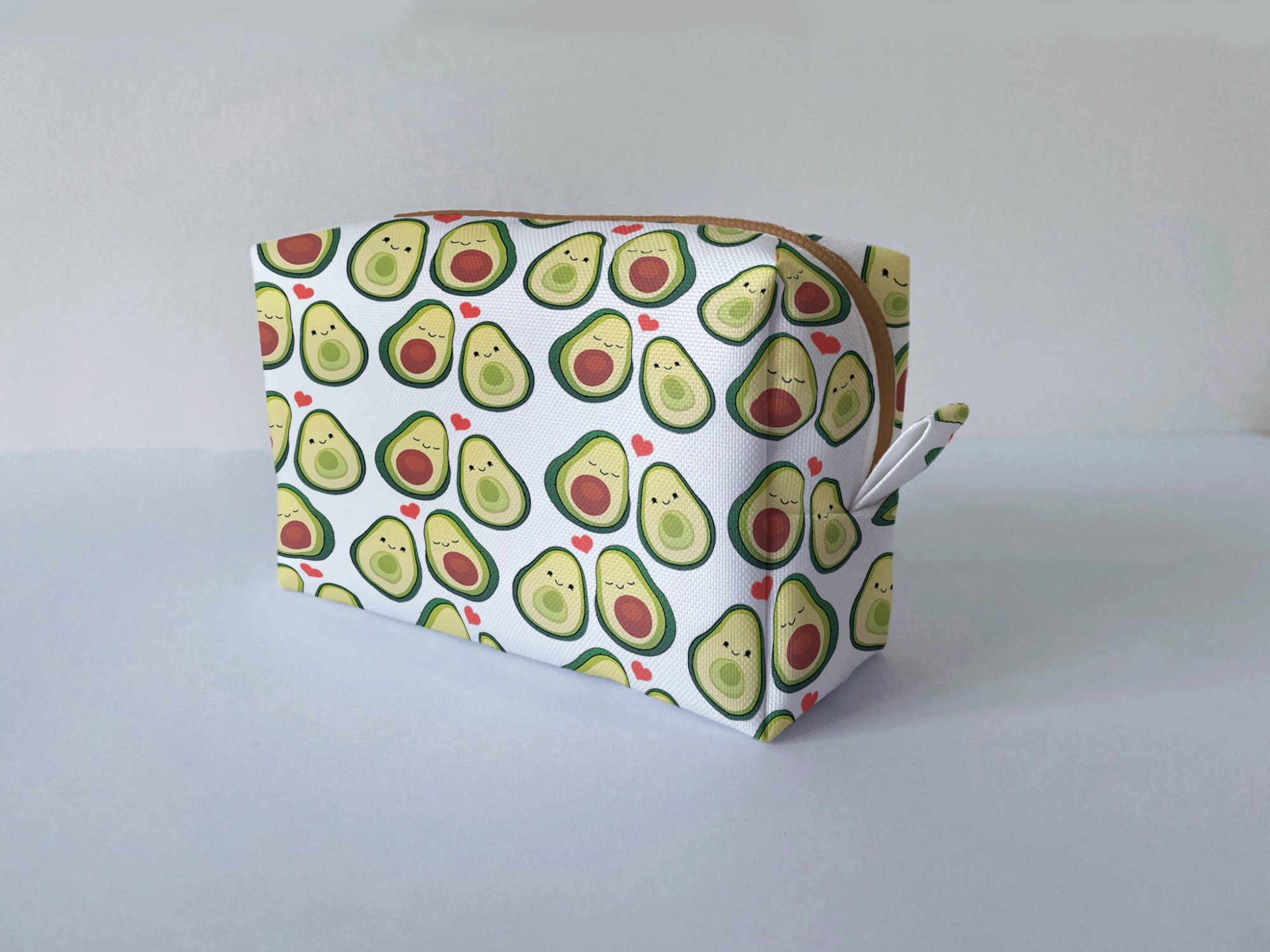 

Косметичка женская с одним отделением "Avocado/Авокадо " Разноцветная дорожная косметичка