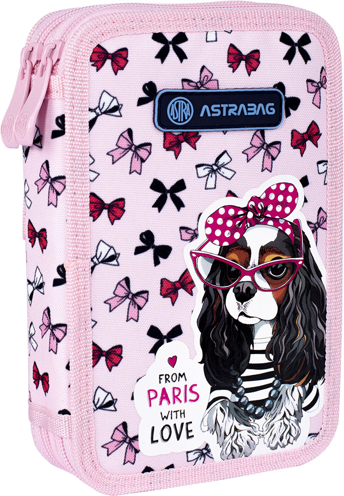 

Двойной пенал без наполнения Astrabag с 2 клапанами AC2 Sweet Dog With Bows (503021021)