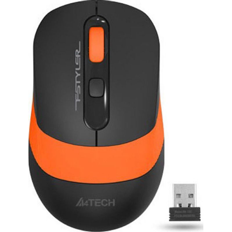 

Миша бездротова A4Tech Fstyler FG10 (Orange), USB, колір чорний+помаранчевий