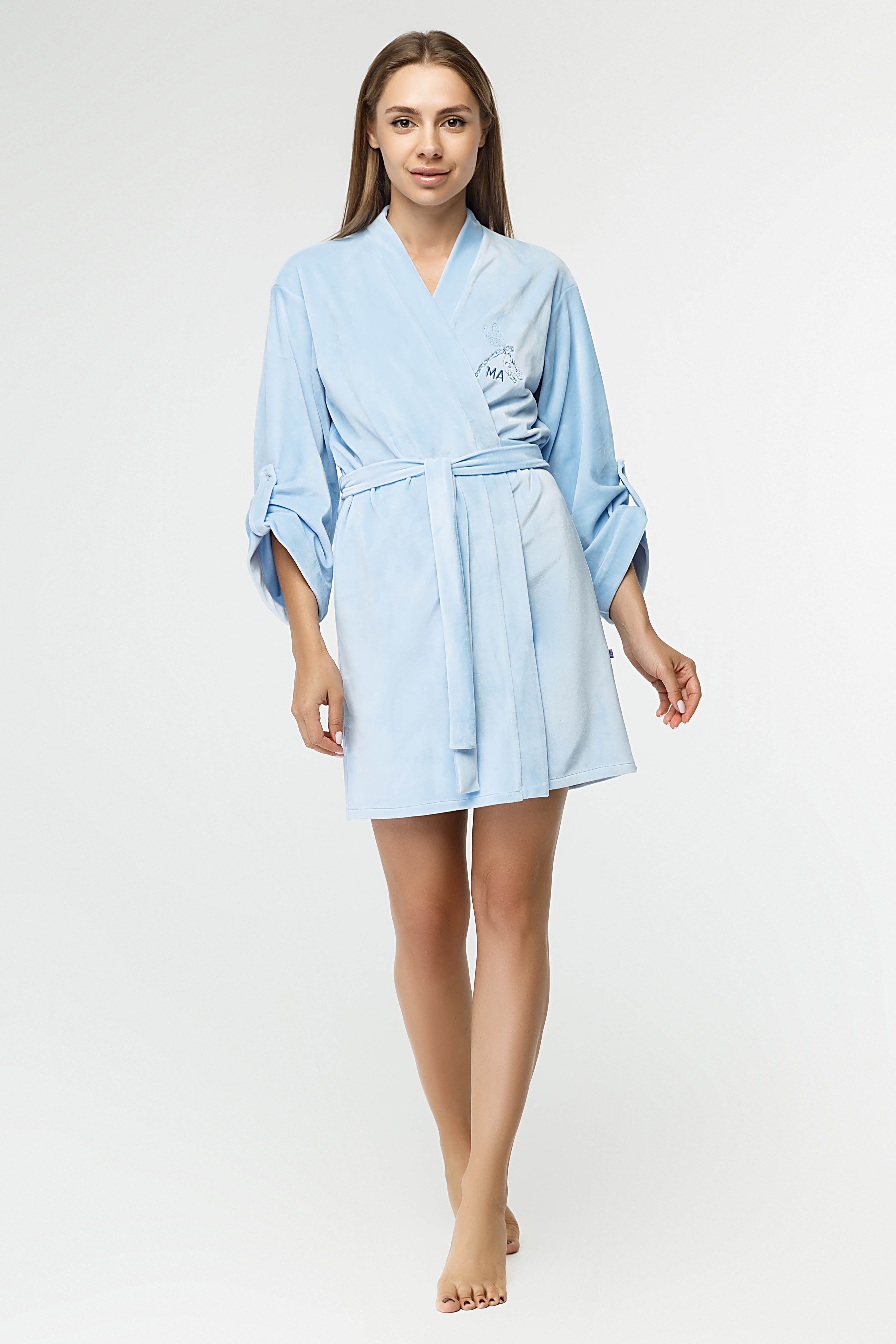 

Женский теплый халат MA.pajama MARIANNA / Небесно-голубой, Женский теплый халат MA.pajama MARIANNA 48/52 Небесно-голубой