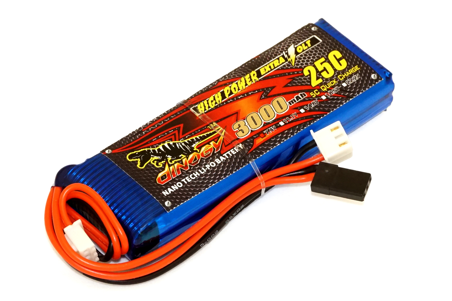 

Аккумулятор Dinogy Li-Pol 3000mAh 7.4V 2S 14x29x92 для FrSky X9D+