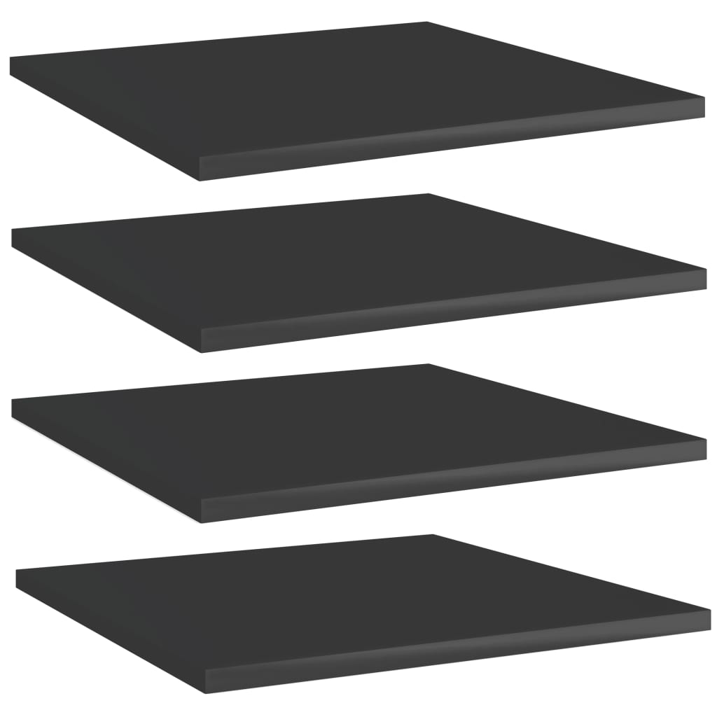 

Книжкові полиці 4 шт. Shumee глянцеві чорні 40x40x15 см 805182