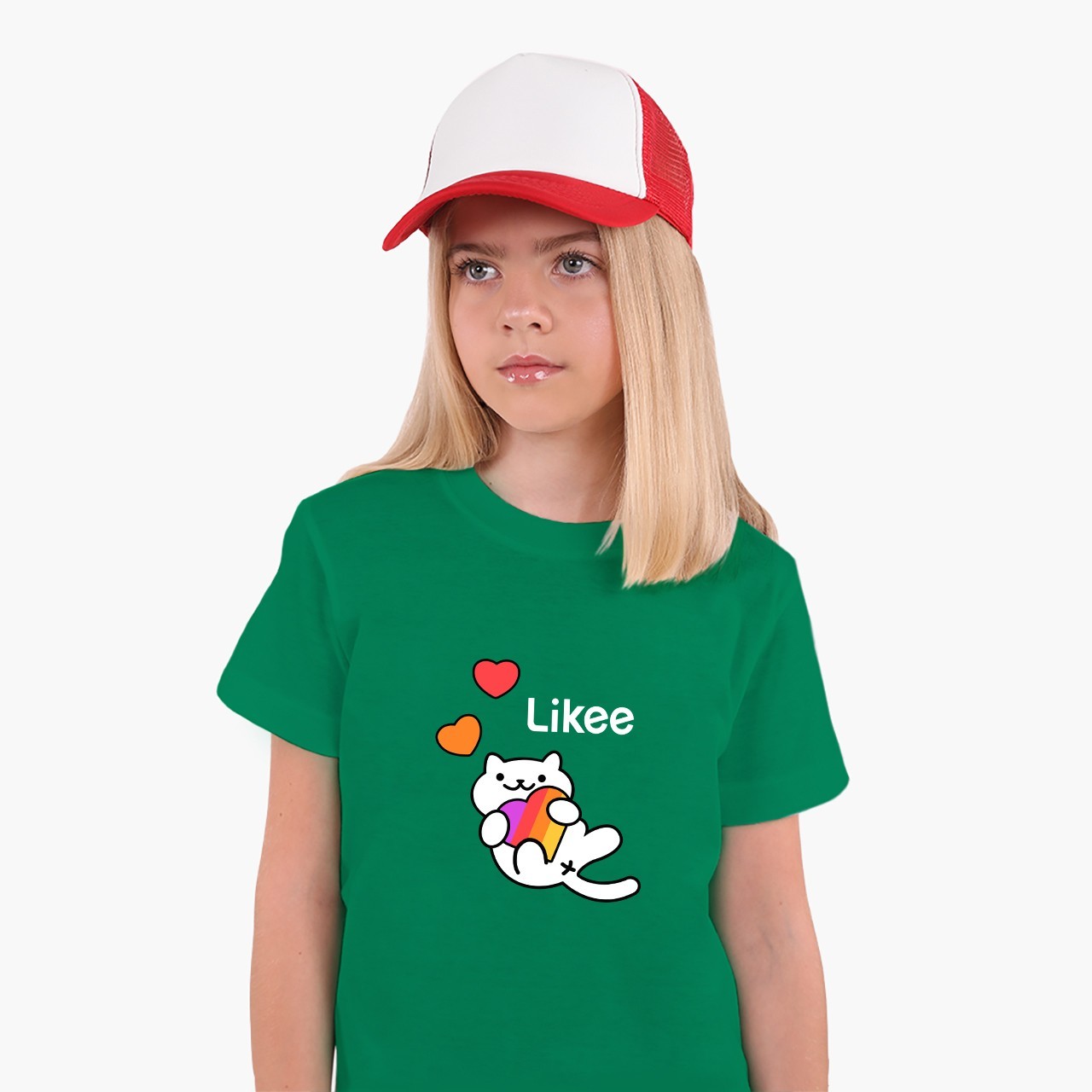 

Детская футболка Лайк Кот (Likee Cat) (25186-1039) 122-128 см Хлопок Зеленый